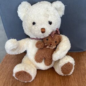 ‘Mine Alone’ Bear Plush Holding Baby Bear Lovey